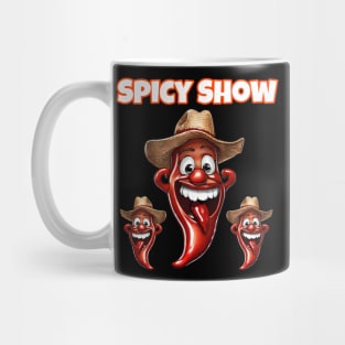 Spicy Show - funny chili peppers Mug